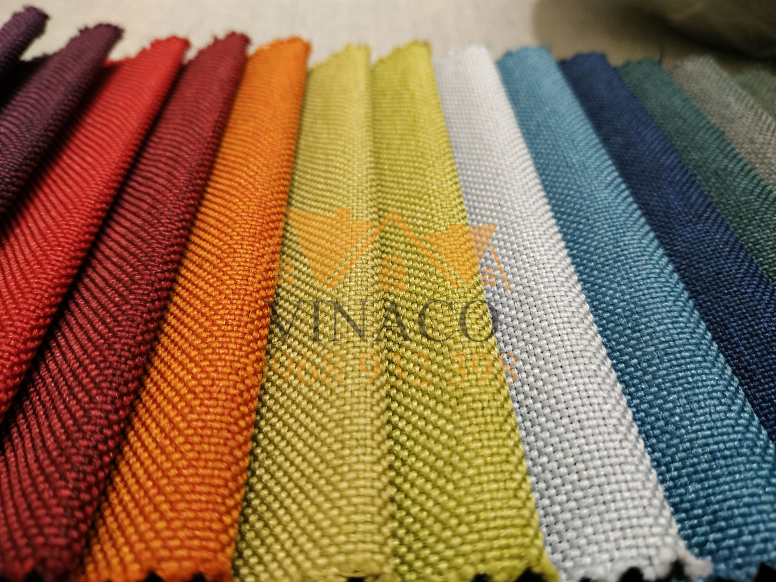 Hình chụp chi tiết mặt vải thô H21