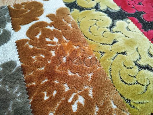 Mẫu vải nhung họa tiết cổ điển siêu sang trọng Casamia