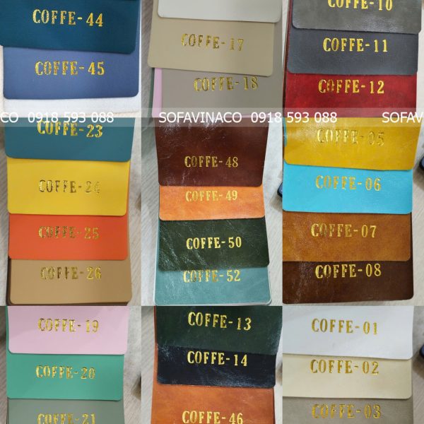 mẫu da pu mã coffe
